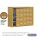 Salsbury Cell Phone Storage Locker - with Front Access Panel - 4 Door High Unit (8 Inch Deep Compartments) - 20 A Doors (19 usable) - Gold - Surface Mounted - Master Keyed Locks